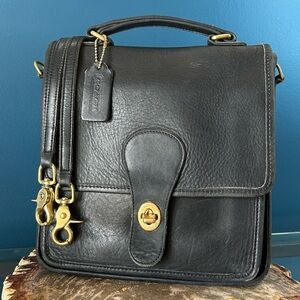 Vintage COACH Station Bag 5130 Black Made in the USA EUC